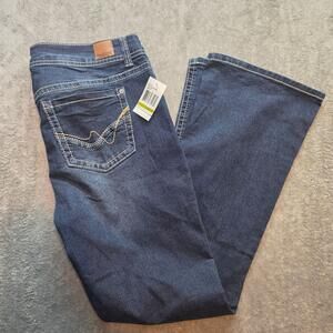 Wallflower Bootcut Jeans Juniors 17 Blue Dark Wash Mid Rise Stretch Denim